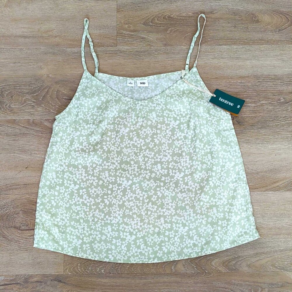 Tentree cotton poplin printed tank.NWT